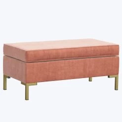 Emily Velvet Ottoman 30 Emily Velvet Ottoman -Home Comprehensive Shop 3003035 1