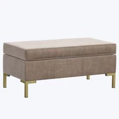 Emily Velvet Ottoman 38 Emily Velvet Ottoman -Home Comprehensive Shop 3003037 1