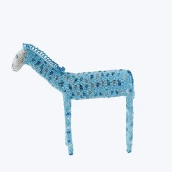 Blue Beaded Horse