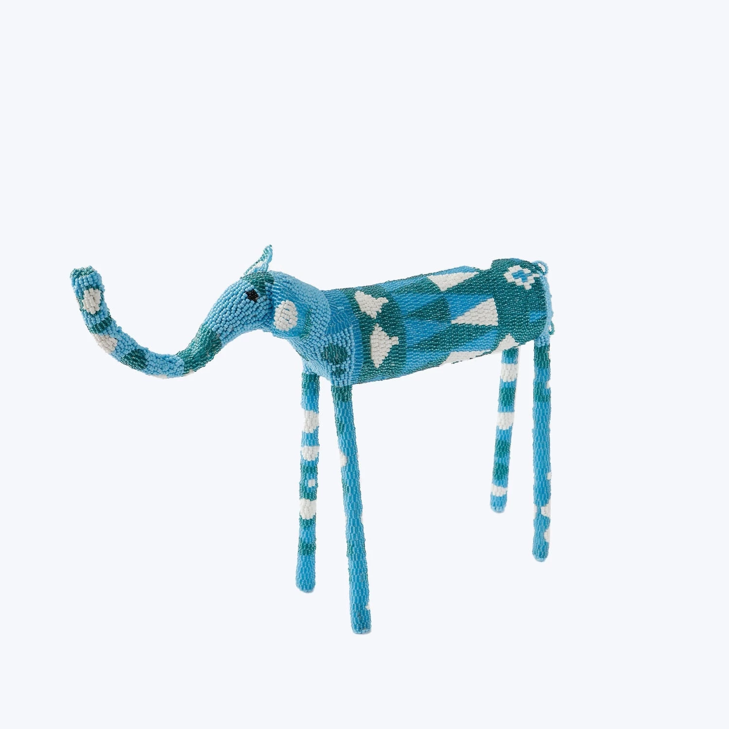 Blue Beaded Elephant 3 Blue Beaded Elephant