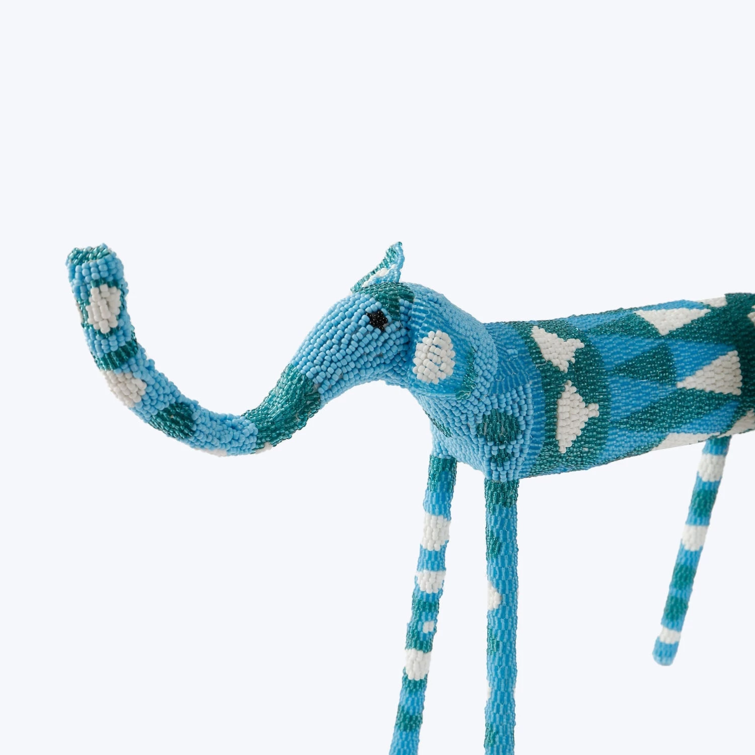 Blue Beaded Elephant 5 Blue Beaded Elephant - Image 3