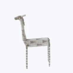 White & Silver Beaded Giraffe