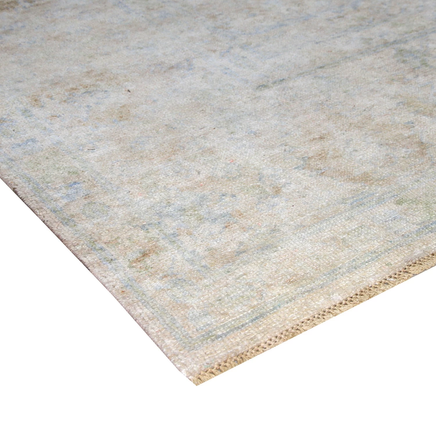 Blue Transitional Silk Rug - 10'2" X 14'5" 4 Blue Transitional Silk Rug - 10'2" X 14'5" - Image 2