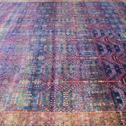 Blue Transitional Wool Silk Blend Rug - 11'8" X 15'2" 17 Blue Transitional Wool Silk Blend Rug - 11'8" X 15'2" -Home Comprehensive Shop 3005717 5