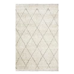 Ivory Moroccan Wool Blend Rug - 9' X 12'