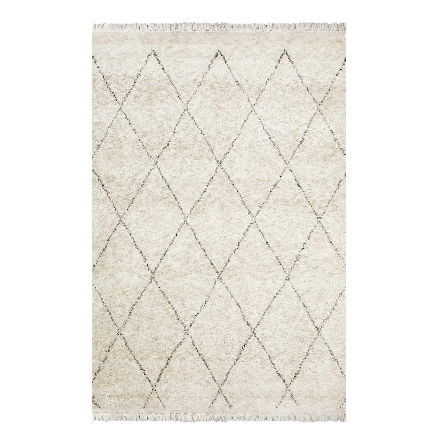 Ivory Moroccan Wool Blend Rug - 9' X 12' 3 Ivory Moroccan Wool Blend Rug - 9' X 12'