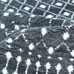 Grey Moroccan Wool Cotton Blend Rug - 5' X 8' -Home Comprehensive Shop 3006354 6