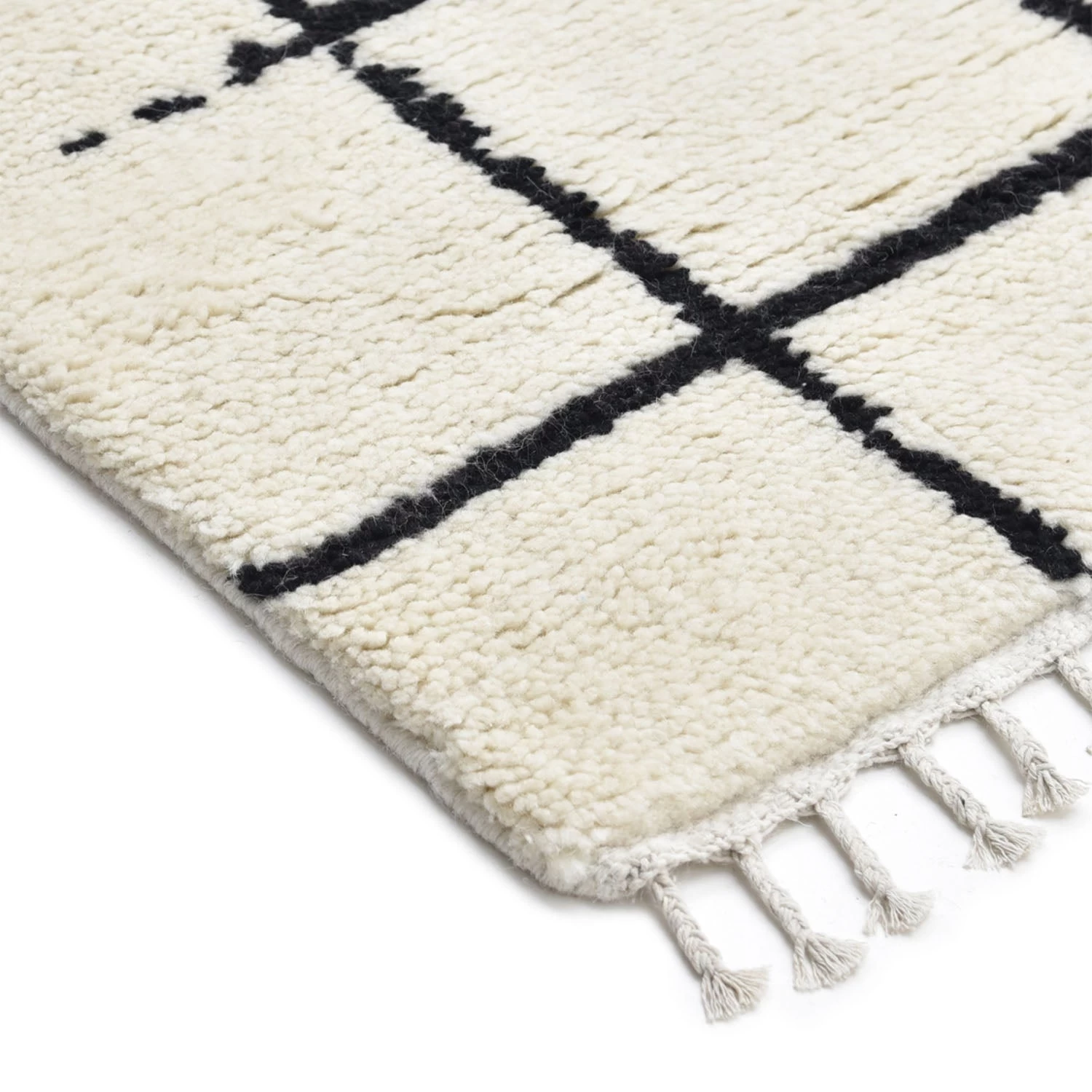 Ivory Moroccan Wool Cotton Blend Rug - 8' X 10' 4 Ivory Moroccan Wool Cotton Blend Rug - 8' X 10' - Image 2