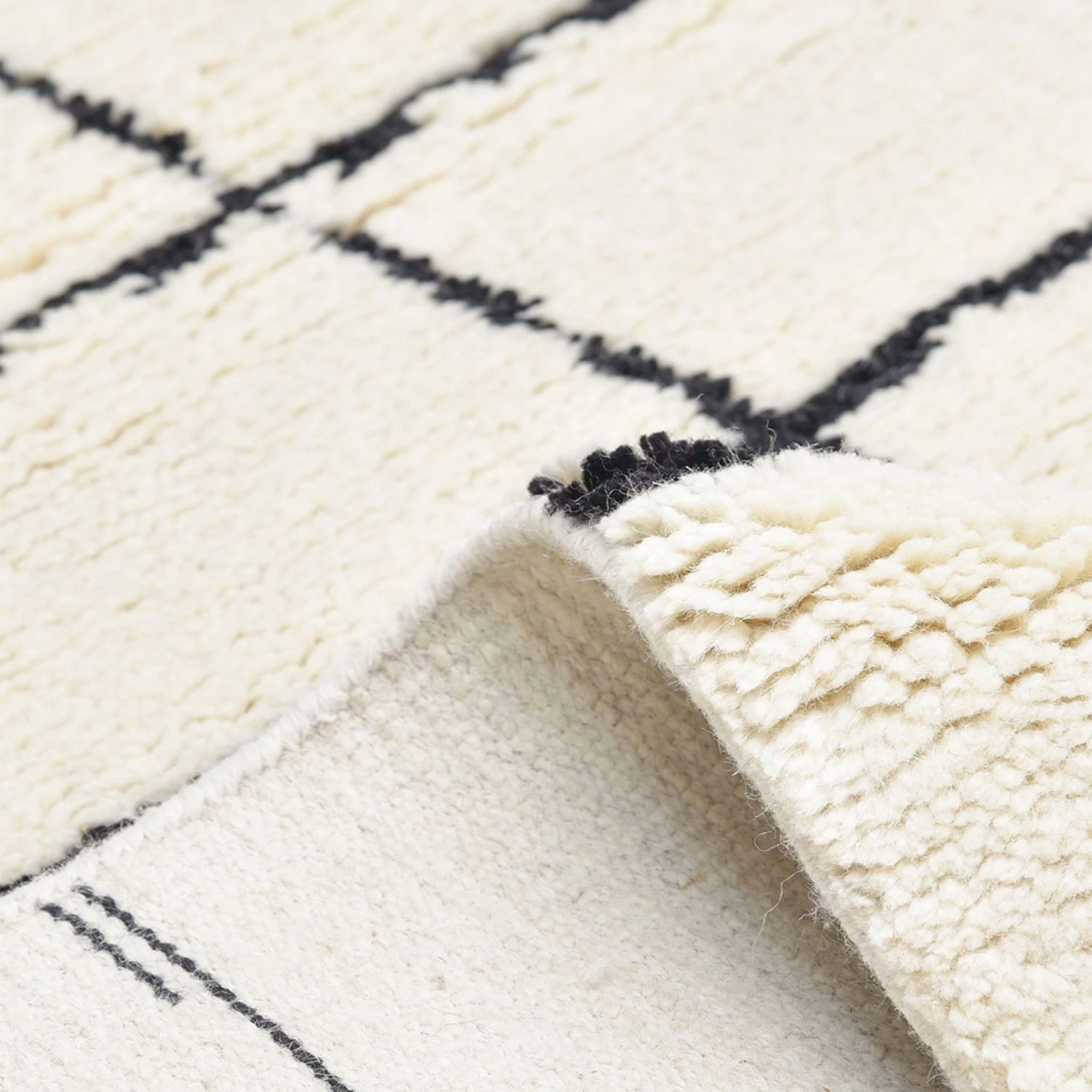 Ivory Moroccan Wool Cotton Blend Rug - 8' X 10' 7 Ivory Moroccan Wool Cotton Blend Rug - 8' X 10' - Image 5