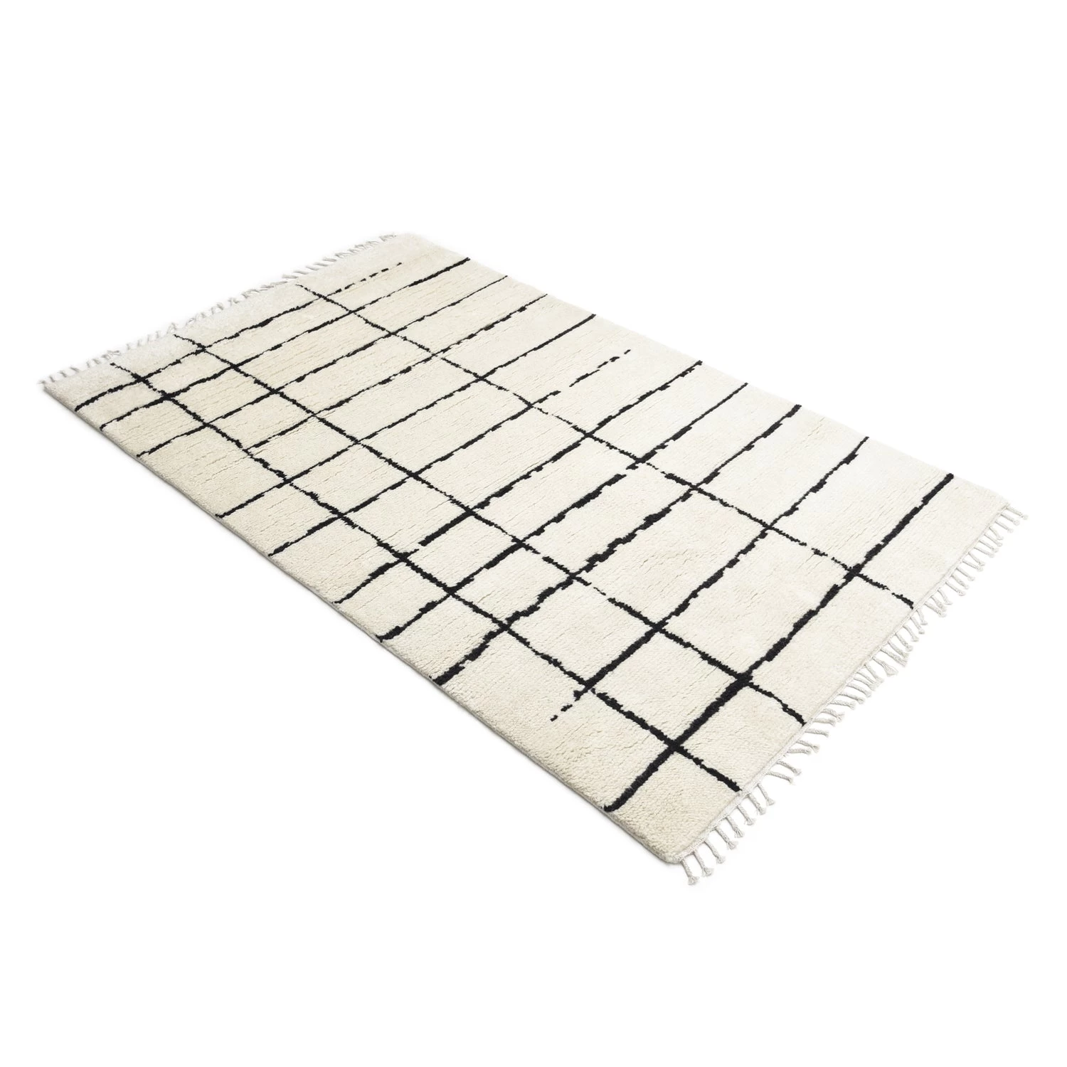 Ivory Moroccan Wool Cotton Blend Rug - 8' X 10' 10 Ivory Moroccan Wool Cotton Blend Rug - 8' X 10' - Image 8