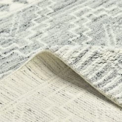 Grey Moroccan Wool Cotton Blend Rug - 8' X 10' 14 Grey Moroccan Wool Cotton Blend Rug - 8' X 10' -Home Comprehensive Shop 3006358 4