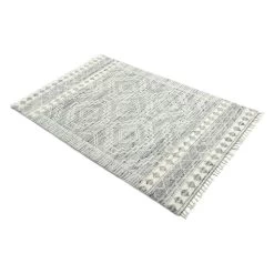 Grey Moroccan Wool Cotton Blend Rug - 8' X 10' 17 Grey Moroccan Wool Cotton Blend Rug - 8' X 10' -Home Comprehensive Shop 3006358 7
