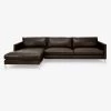 Hannah Leather Sectional W/ Steel Legs 1 Hannah Leather Sectional W/ Steel Legs -Home Comprehensive Shop 3010157