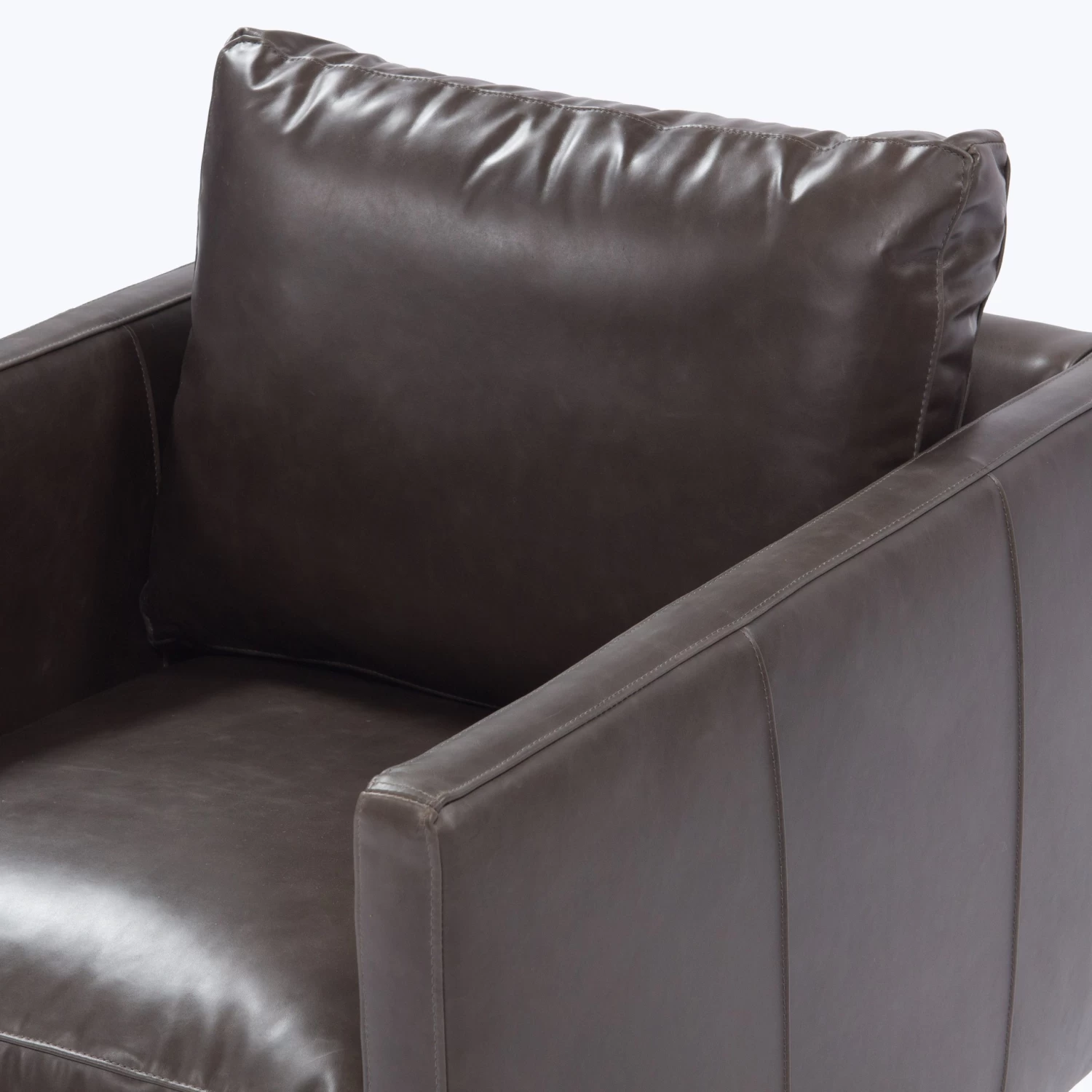 Hannah Leather Chair W/ Steel Legs 4 Hannah Leather Chair W/ Steel Legs - Image 2