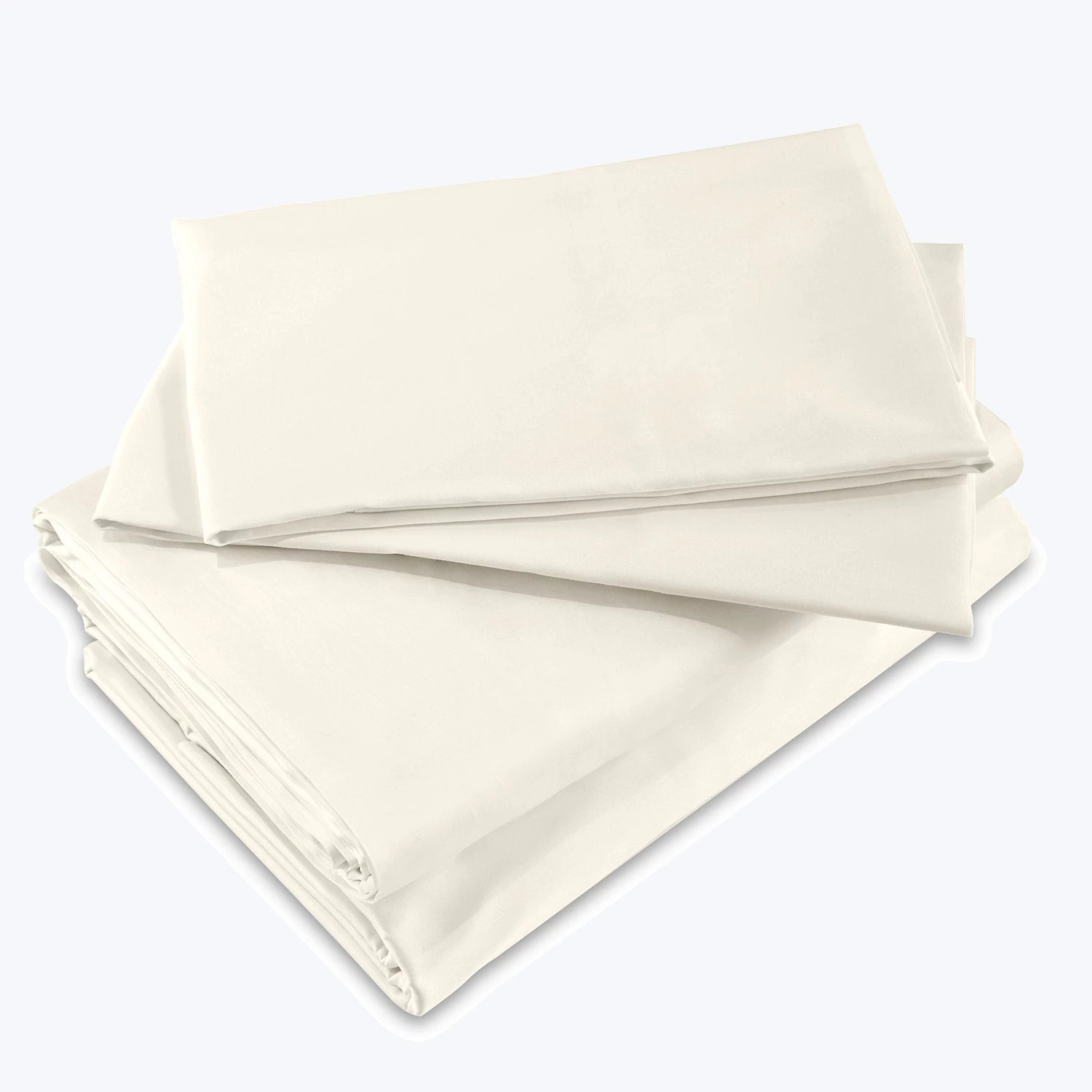 Lineare Sateen Sheets & Pillowcases, Ivory 3 Lineare Sateen Sheets & Pillowcases, Ivory