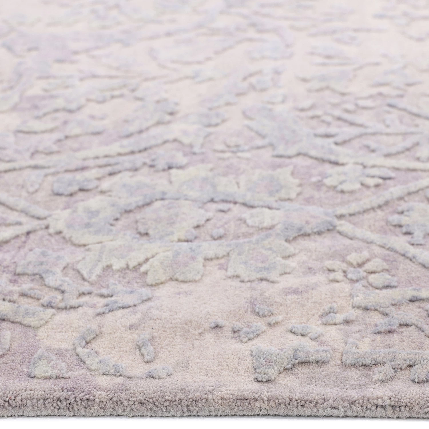 Grey Transitional Wool Cotton Blend Rug - 9' X 11'11" 9 Grey Transitional Wool Cotton Blend Rug - 9' X 11'11" - Image 7