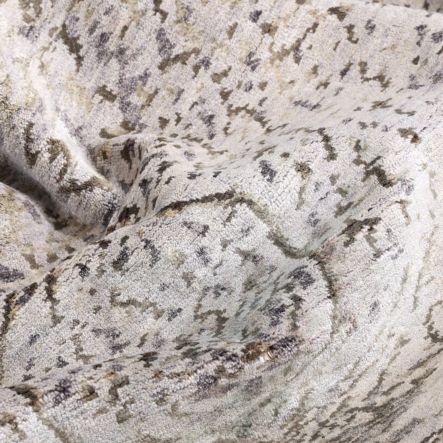 Grey Transitional Wool Cotton Blend Rug - 7'11" X 9'7" 10 Grey Transitional Wool Cotton Blend Rug - 7'11" X 9'7" - Image 8