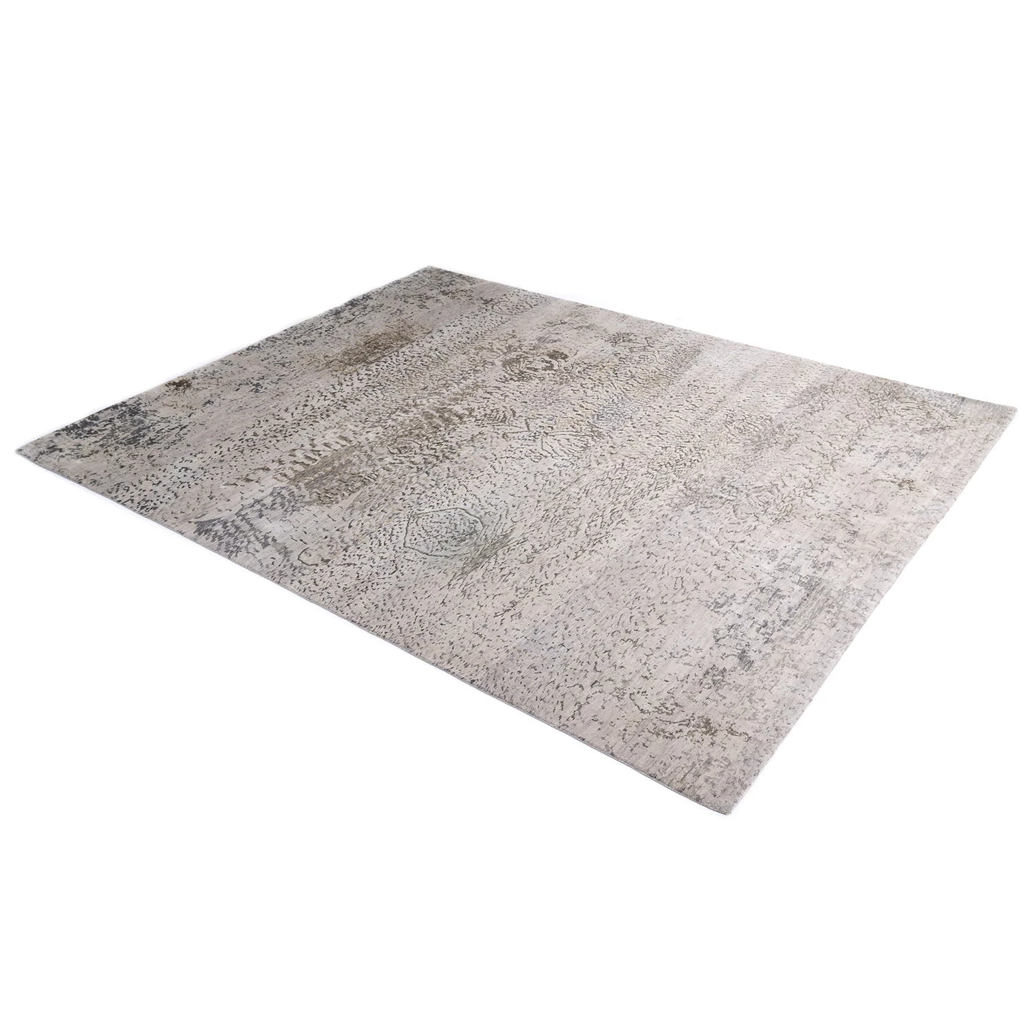 Grey Transitional Wool Cotton Blend Rug - 7'11" X 9'7" 11 Grey Transitional Wool Cotton Blend Rug - 7'11" X 9'7" - Image 9