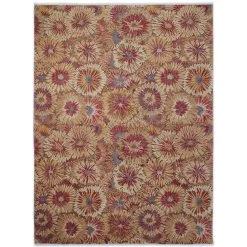 Brown Transitional Wool Cotton Blend Rug - 10'1" X 13'9"