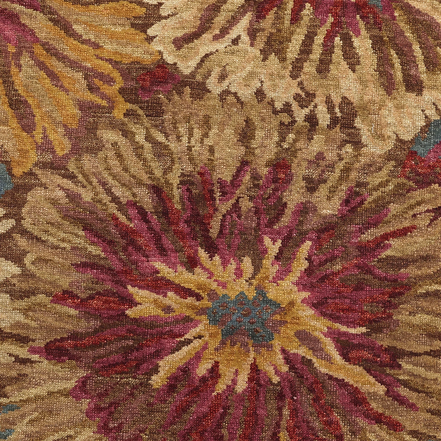 Brown Transitional Wool Cotton Blend Rug - 10'1" X 13'9" 4 Brown Transitional Wool Cotton Blend Rug - 10'1" X 13'9" - Image 2