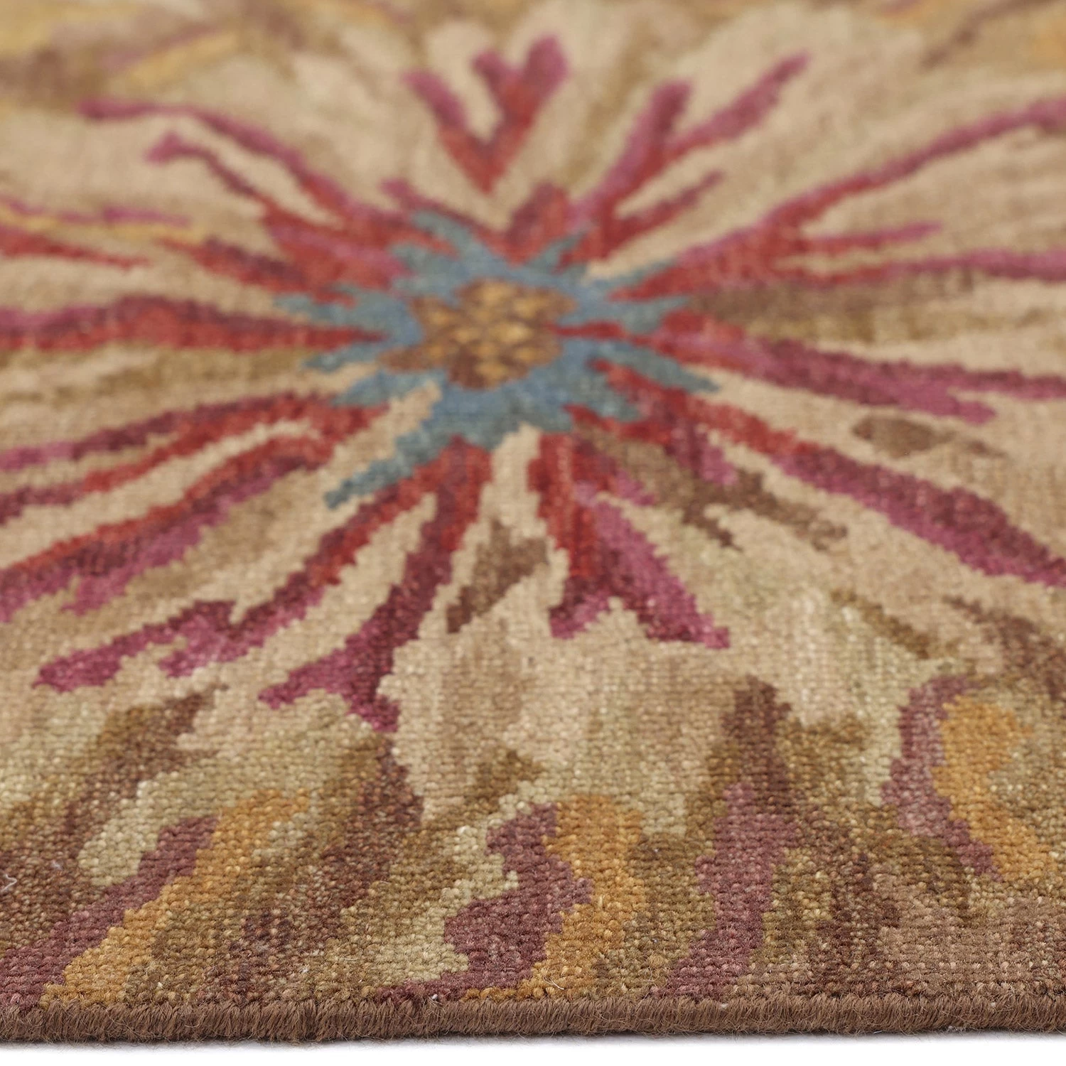 Brown Transitional Wool Cotton Blend Rug - 10'1" X 13'9" 8 Brown Transitional Wool Cotton Blend Rug - 10'1" X 13'9" - Image 6