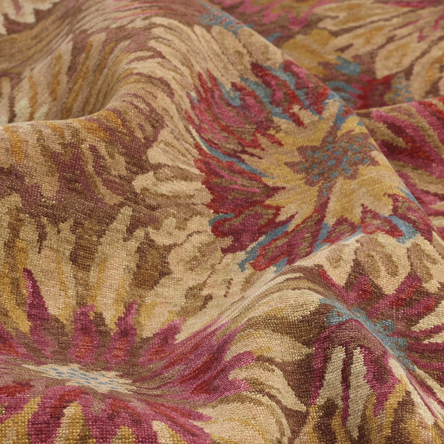 Brown Transitional Wool Cotton Blend Rug - 10'1" X 13'9" 9 Brown Transitional Wool Cotton Blend Rug - 10'1" X 13'9" - Image 7