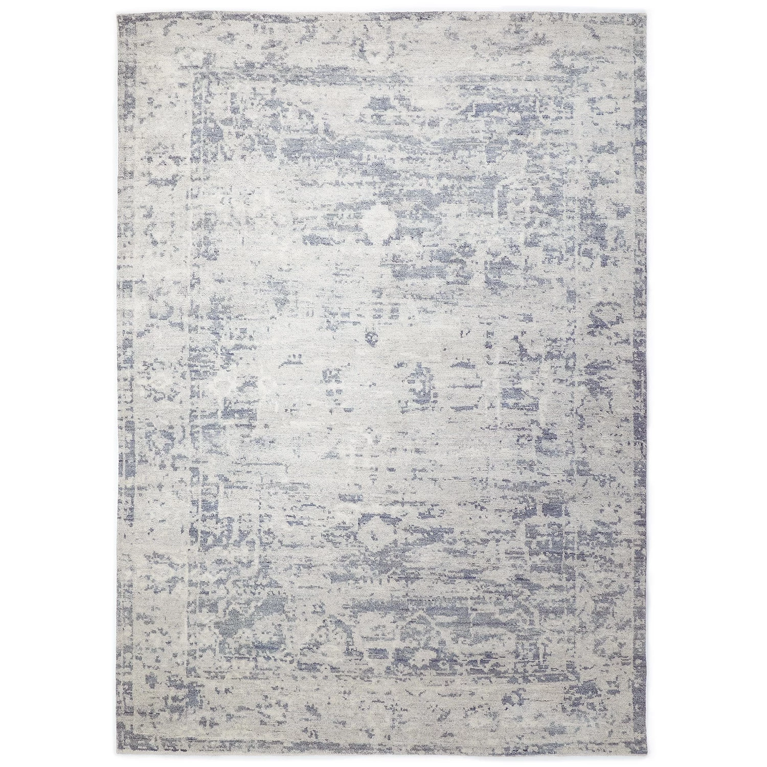 Grey Transitional Wool Cotton Blend Rug - 8'10" X 12'3" 3 Grey Transitional Wool Cotton Blend Rug - 8'10" X 12'3"