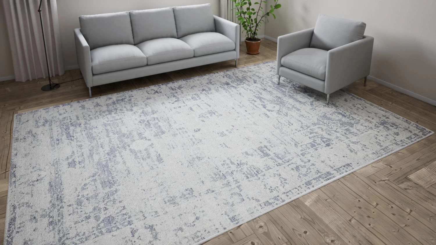 Grey Transitional Wool Cotton Blend Rug - 8'10" X 12'3" 13 Grey Transitional Wool Cotton Blend Rug - 8'10" X 12'3" - Image 11