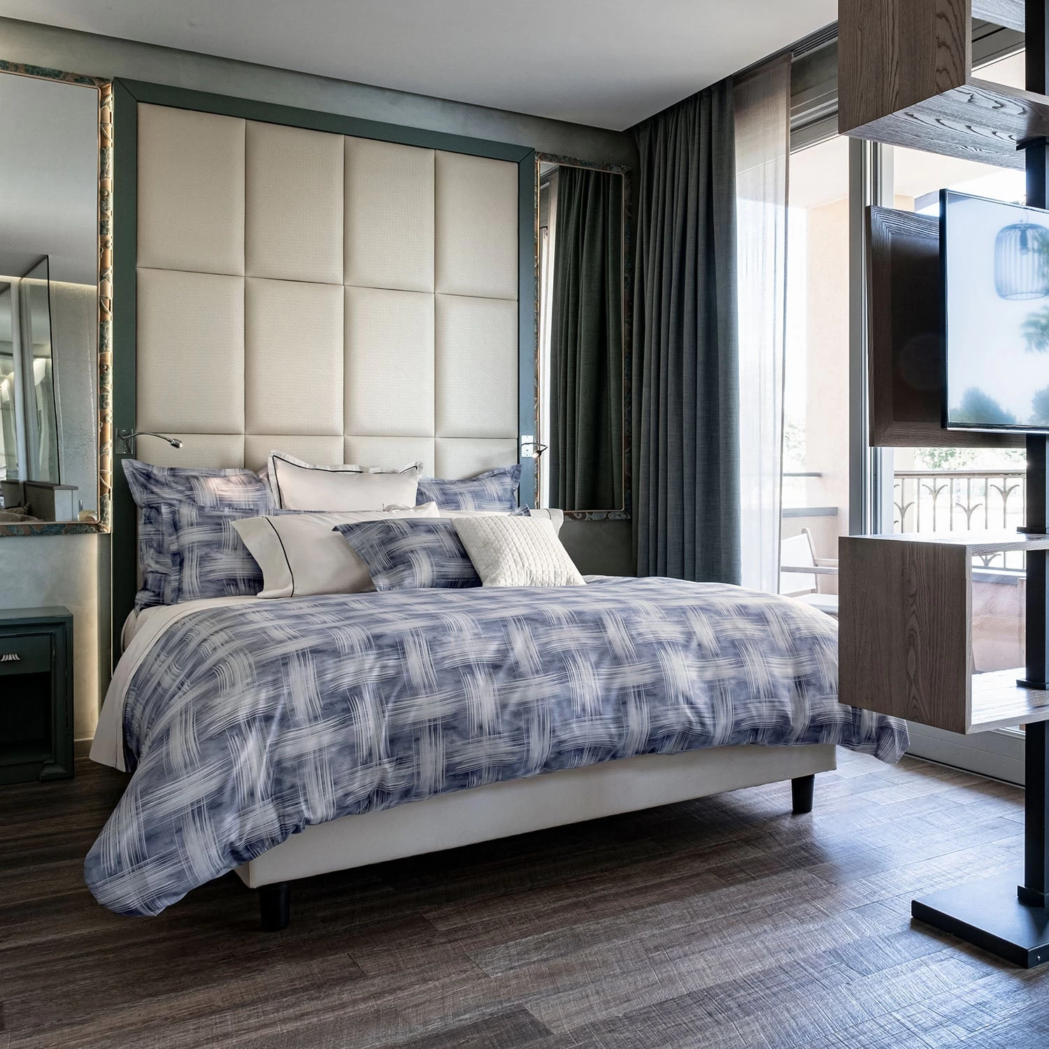 Graffiti Duvet & Shams, Blue 4 Graffiti Duvet & Shams, Blue - Image 2