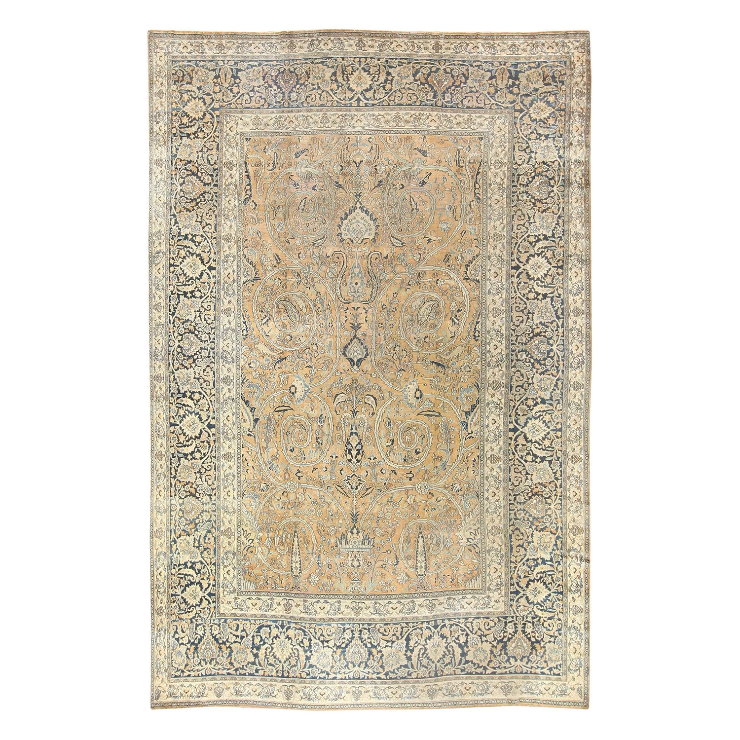 Brown Antique Persian Khorassan Rug - 11'10" X 18'7" 3 Brown Antique Persian Khorassan Rug - 11'10" X 18'7"