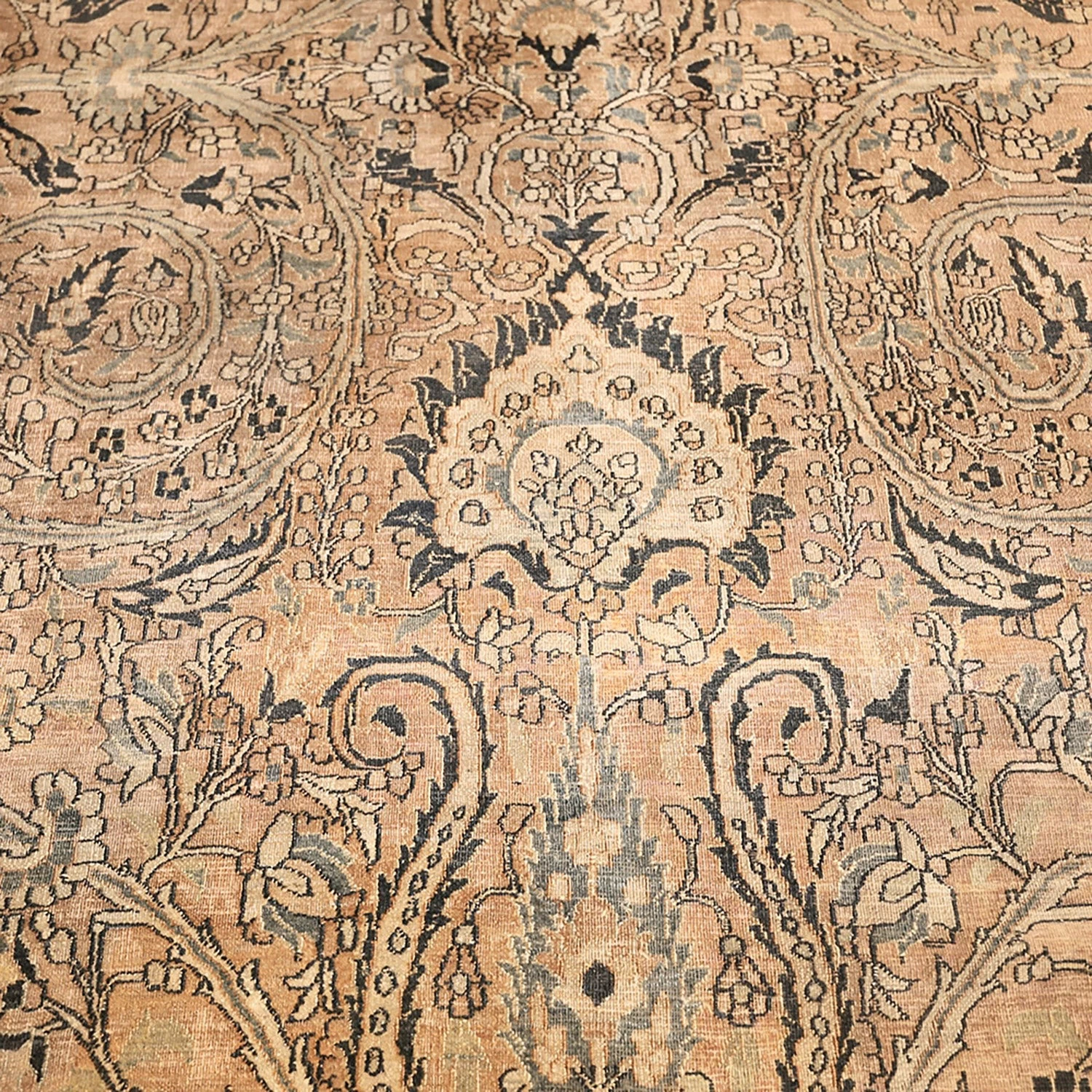 Brown Antique Persian Khorassan Rug - 11'10" X 18'7" 6 Brown Antique Persian Khorassan Rug - 11'10" X 18'7" - Image 4