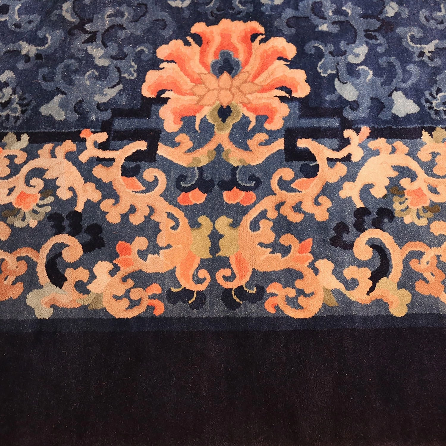 Blue Antique Chinese Rug - 11'1" X 24'6" 4 Blue Antique Chinese Rug - 11'1" X 24'6" - Image 2