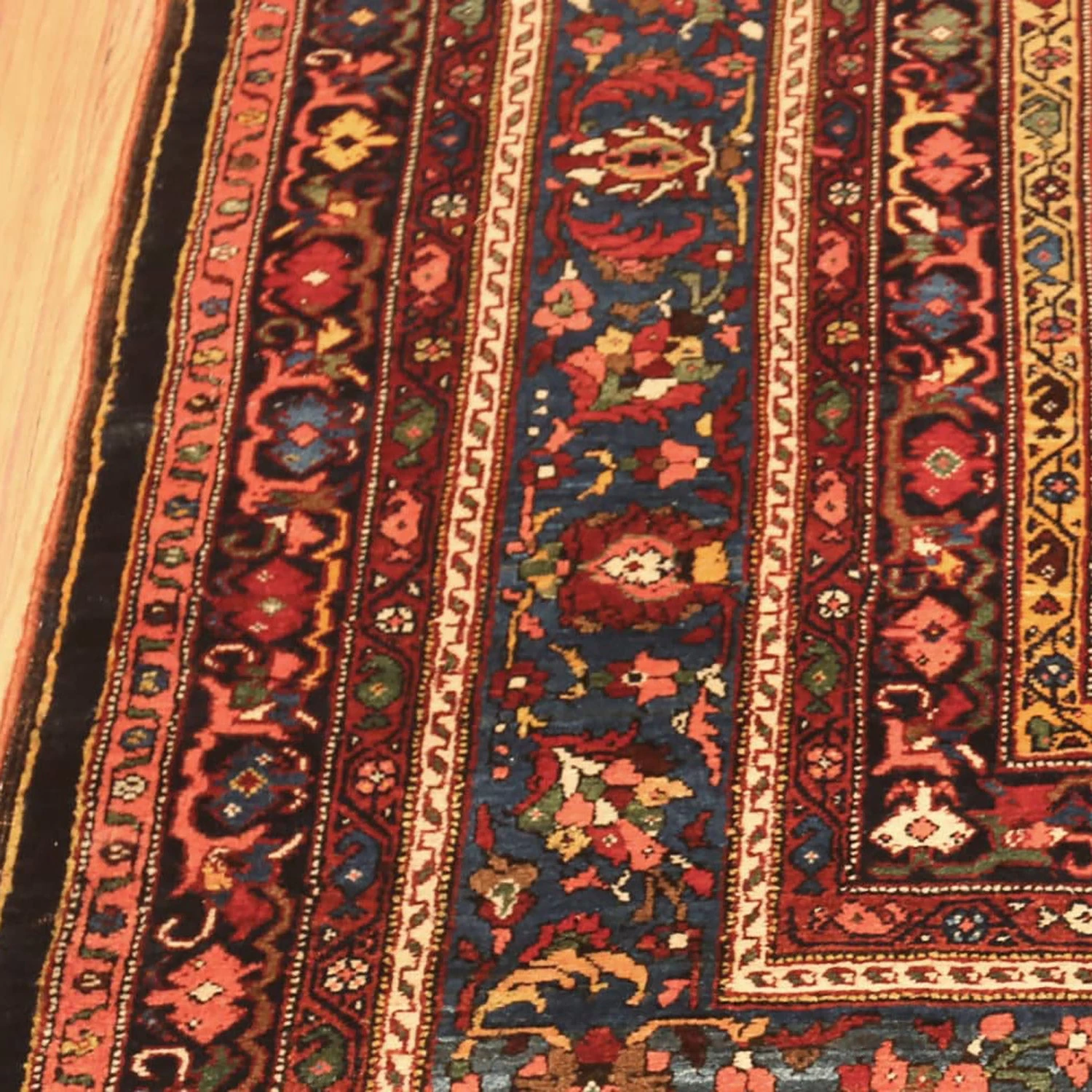 Red Antique Persian Bidjar Rug - 12'10" X 20'3" 7 Red Antique Persian Bidjar Rug - 12'10" X 20'3" - Image 5