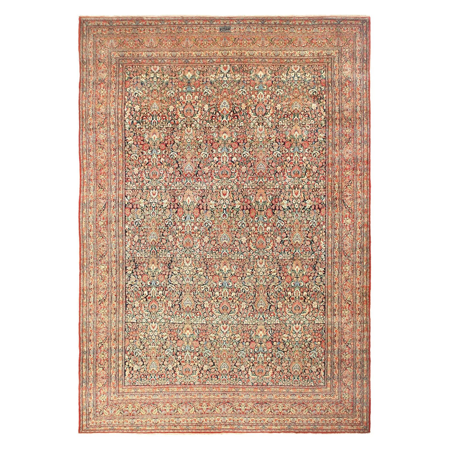 Red Antique Persian Khorassan Rug - 13'3" X 19'2" 3 Red Antique Persian Khorassan Rug - 13'3" X 19'2"