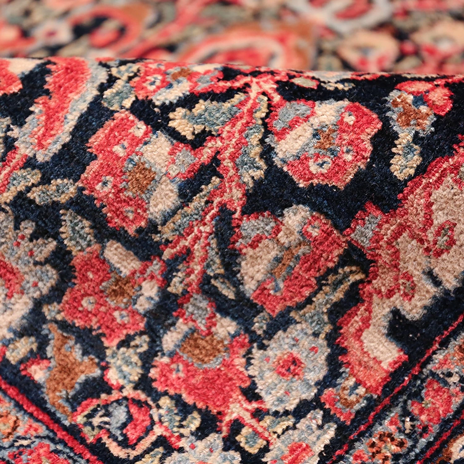 Red Antique Persian Khorassan Rug - 13'3" X 19'2" 10 Red Antique Persian Khorassan Rug - 13'3" X 19'2" - Image 8