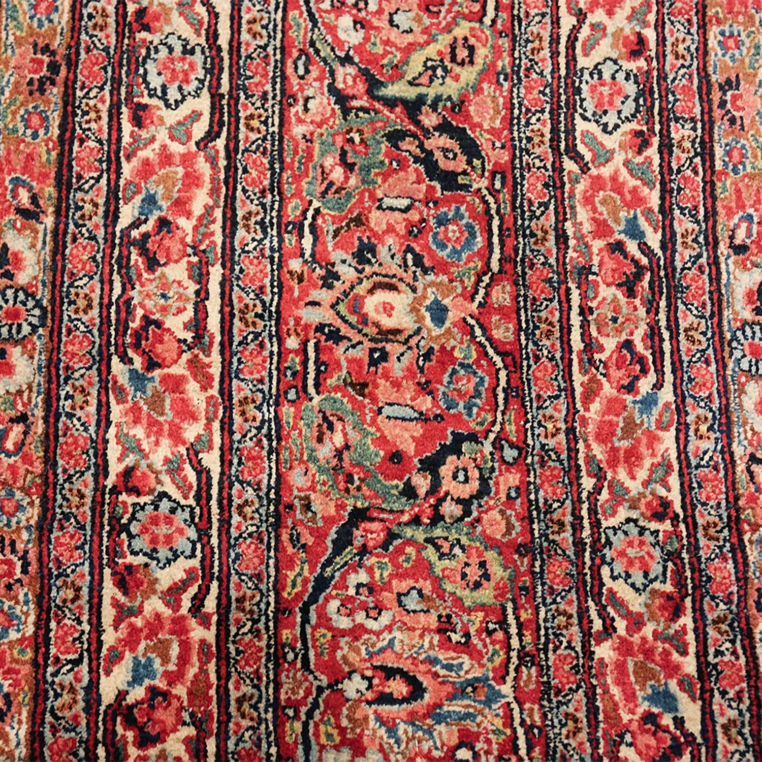 Red Antique Persian Khorassan Rug - 13'3" X 19'2" 5 Red Antique Persian Khorassan Rug - 13'3" X 19'2" - Image 3