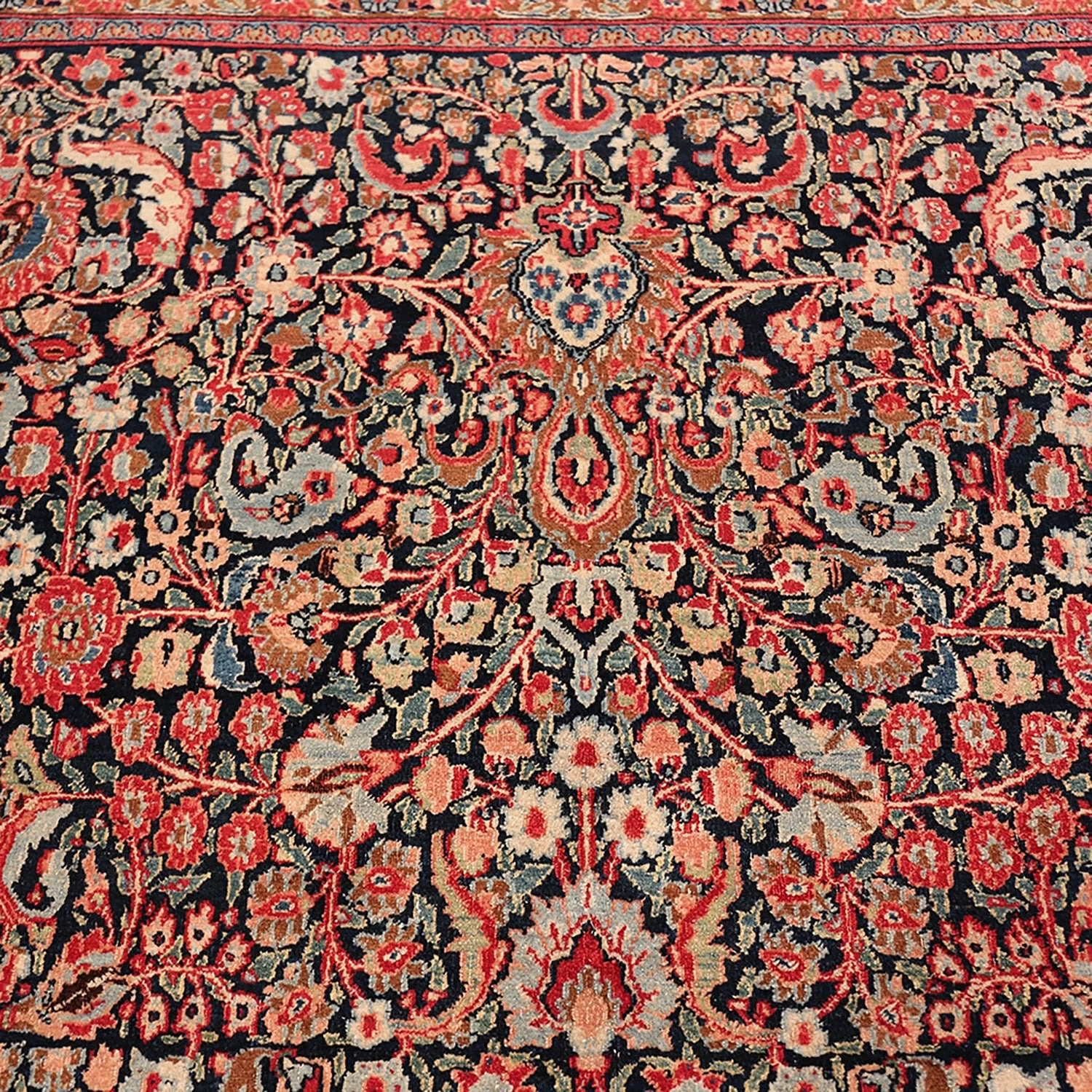 Red Antique Persian Khorassan Rug - 13'3" X 19'2" 9 Red Antique Persian Khorassan Rug - 13'3" X 19'2" - Image 7
