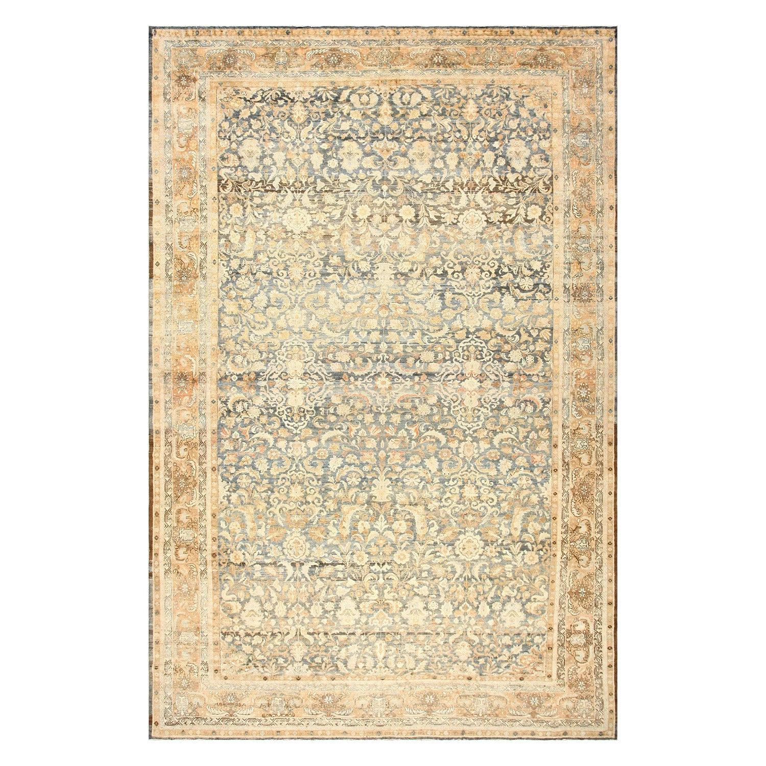 Blue Antique Persian Malayer Rug - 12' X 18' 3 Blue Antique Persian Malayer Rug - 12' X 18'