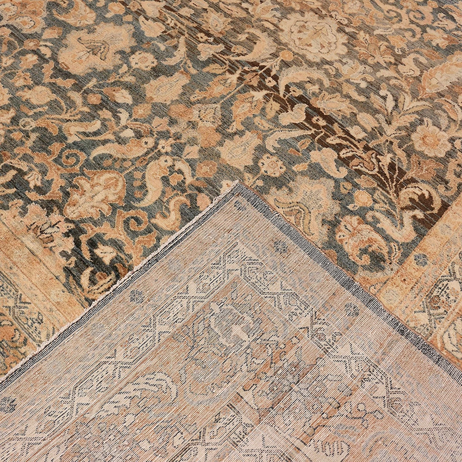 Blue Antique Persian Malayer Rug - 12' X 18' 5 Blue Antique Persian Malayer Rug - 12' X 18' - Image 3