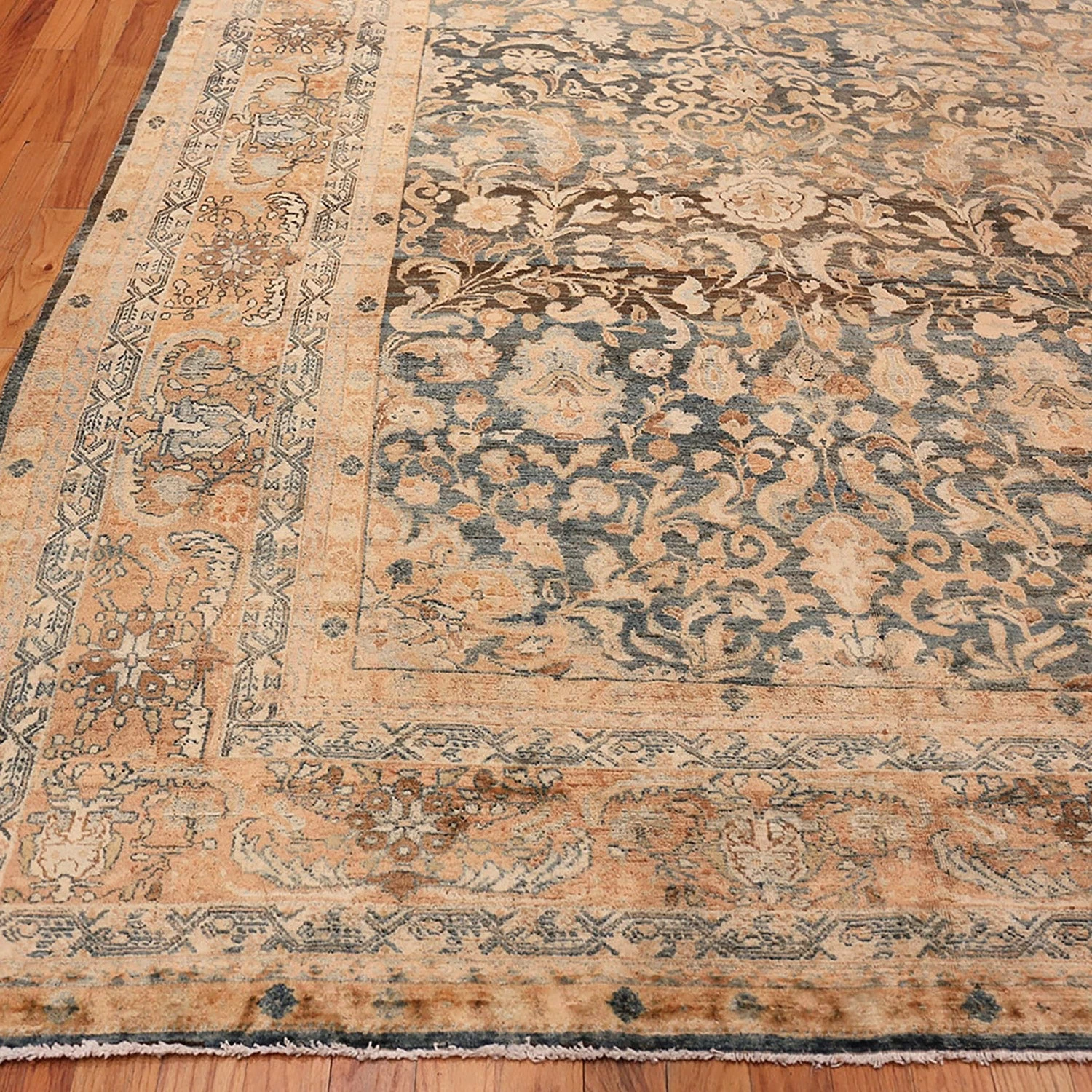 Blue Antique Persian Malayer Rug - 12' X 18' 8 Blue Antique Persian Malayer Rug - 12' X 18' - Image 6