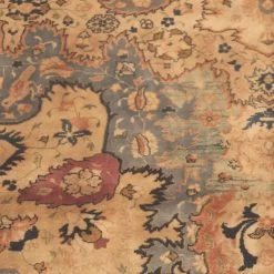Beige And Orange Antique Persian Tabriz Rug - 12'6" X 18'10" -Home Comprehensive Shop 3026513 6