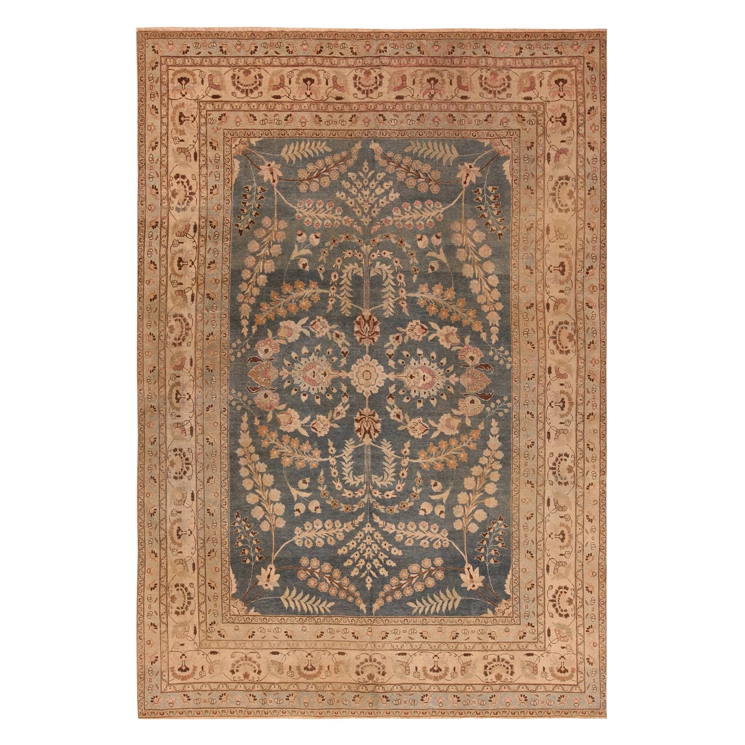 Brown Antique Khorassan Persian Rug - 8'4" X 12' 3 Brown Antique Khorassan Persian Rug - 8'4" X 12'