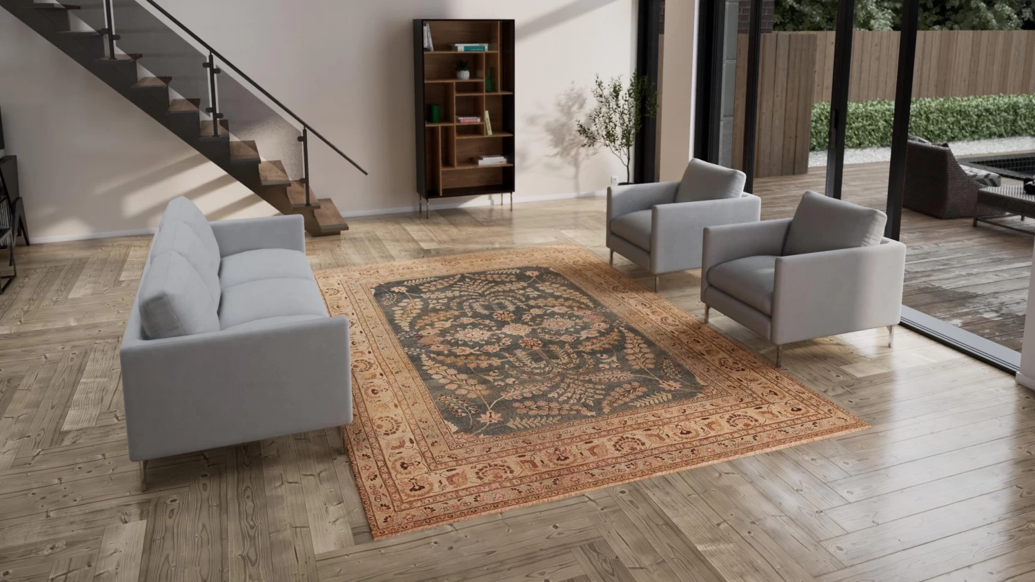 Brown Antique Khorassan Persian Rug - 8'4" X 12' 4 Brown Antique Khorassan Persian Rug - 8'4" X 12' - Image 2