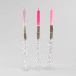 Dip Dye Bling-Bling Taper Candle Set, Artemis -Home Comprehensive Shop 3026557 2