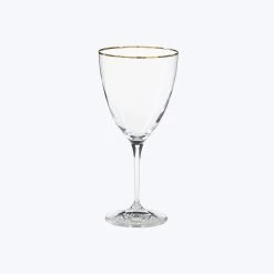 Sensa Water Glass With Golden Rim, Set Of 6