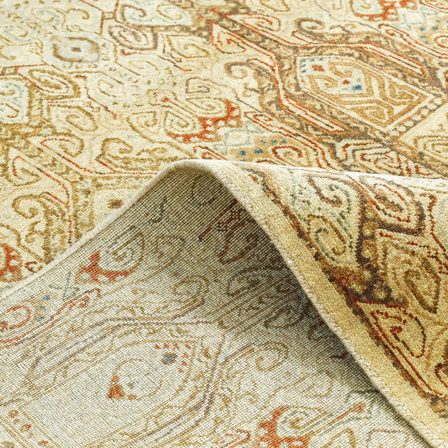 Beige Modern Wool Rug - 5'1" X 8' 8 Beige Modern Wool Rug - 5'1" X 8' - Image 6