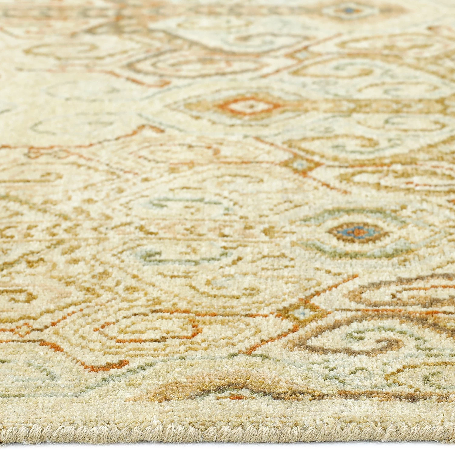 Beige Modern Wool Rug - 5'1" X 8' 9 Beige Modern Wool Rug - 5'1" X 8' - Image 7