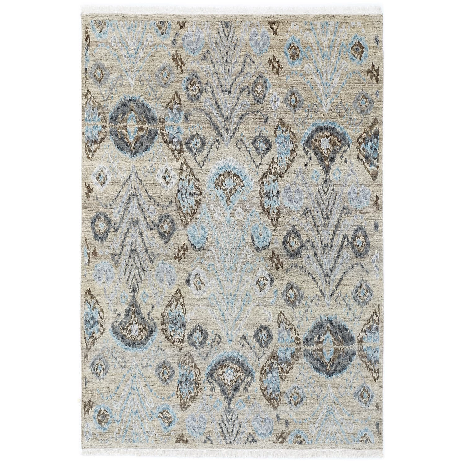 Grey Modern Wool Rug - 5' X 7' 3 Grey Modern Wool Rug - 5' X 7'