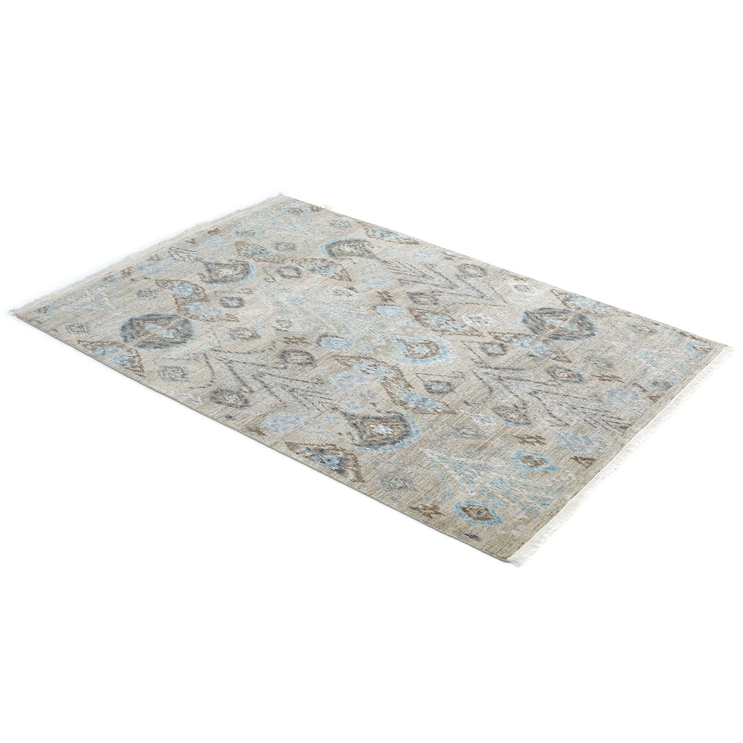 Grey Modern Wool Rug - 5' X 7' 5 Grey Modern Wool Rug - 5' X 7' - Image 3