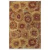 Gold And Red Modern Wool Rug - 6'1" X 8'10" 1 Gold And Red Modern Wool Rug - 6'1" X 8'10" -Home Comprehensive Shop 3027320 1